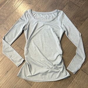 Elegant Gray Long Sleeve Women's Top